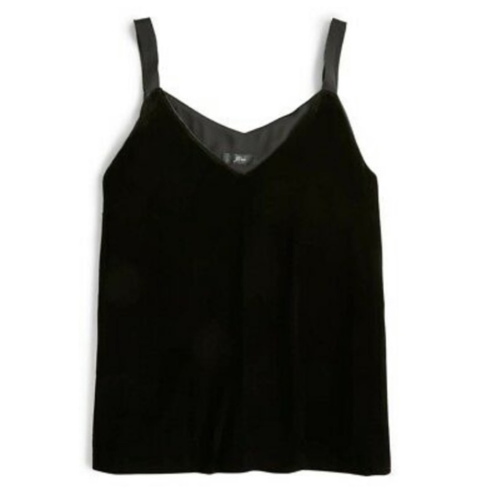 J. Crew Drapey Velvet Camisole Tank Top Black Velvet S